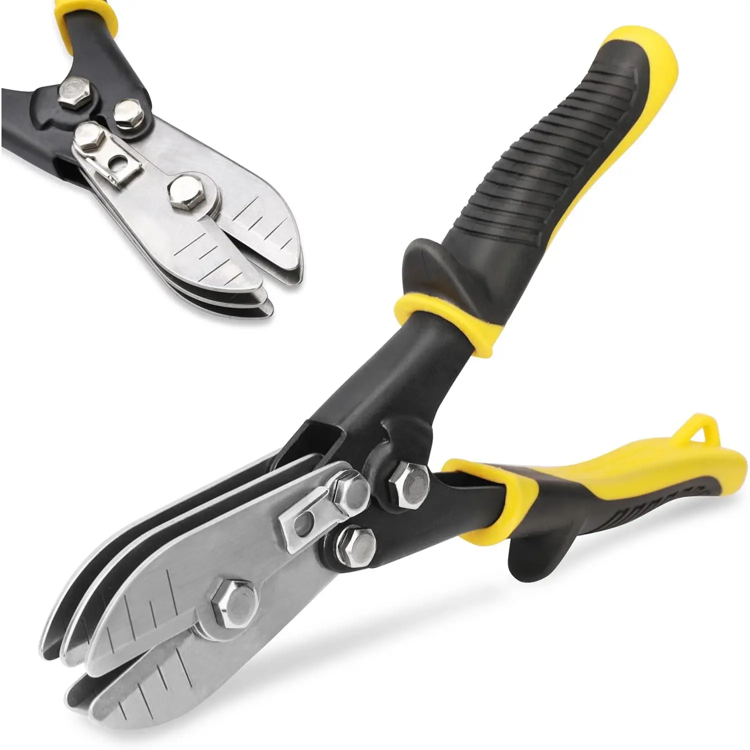 HURRICANE 5 Blade Sheet Metal Crimper.HVAC Crimping Tool for Ductwork, Downspouts & Stove Pipes.9-1/2 inch Heavy-Duty Hand Crimper with Safety Lock.5-Blade Sheet Metal Crimpers Tool