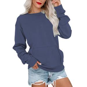 [Restocked] MISFAY & AUSELILY Women's Crewneck Hoodless Sweatshirt Hoodless Sweatshirt with Kangaroo Pocket Fleece Long Sleeve Oversized Casual Style Shirt Hoodie Solid Pullover Lightweight Loose Tops