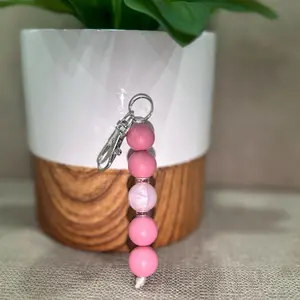 Pink bubbles keychain