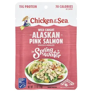 Chicken of the Sea Wild Caught Alaskan Pink Salmon, In Spring Water, 2.5 oz (70 g)