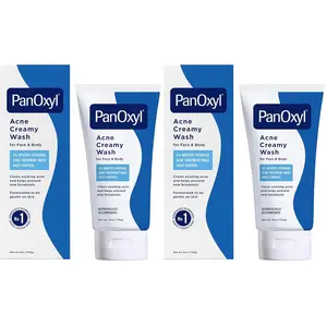PanOxyl Antimicrobial Acne Creamy Wash, 4% Benzoyl Peroxide, 6 Ounce