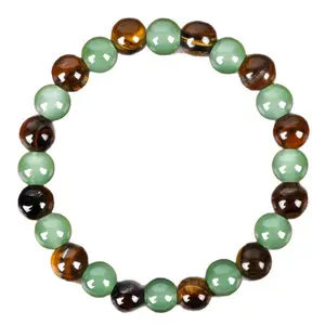 1pc Arpurraina Money Attraction Bracelet with Green Aventurine & Tiger Eye beaded  jewelry protection bracelet encouragement gift fashion artificial bracelet  of  the  day Colorblock Beaded Crystal Bracelet ,Manifestation, Abundance, Good Fortune, Success