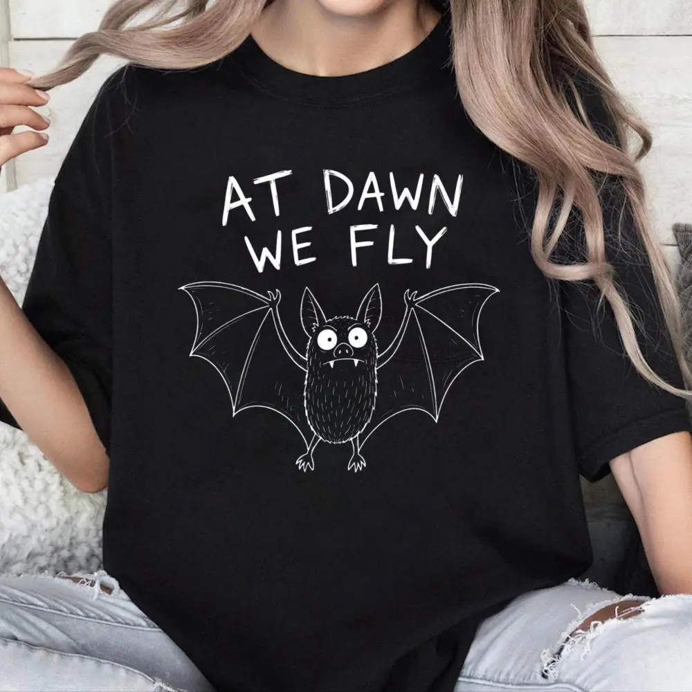 Halloween We Fly At Dawn Funny Bat Performance T-Shirt
