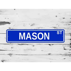 Mason Street Sign Personalized Custom Name Gift