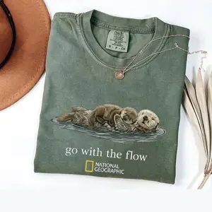 Comfort Colors Otter Go With The Flow T-Shirt, Animal Lover shirt