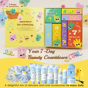 LAIKOU Birthday Gift 7 Days Countdown Surprise Blind Box, Beautiful Gift Box, Birthday Gifts from Mom for Teens, Gifts for Friends, Skin Care Gift Set for Teens, Birthday Presents for BFF, Birthday Gift Accessories