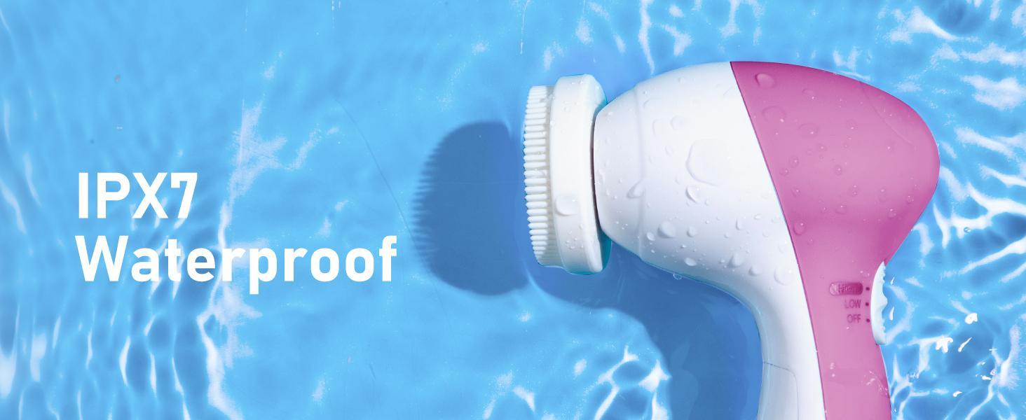 Waterproof Electric Facial Cleansing Brush with 5 Heads |Deep Exfoliating Face Scrubber for Women & Men Perfect Mother's Day Skincare Gift