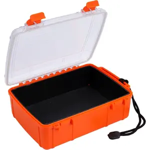 Floating Waterproof Dry Box Containers for Kayaking & Boating - Crushproof Waterproof Storage Case for Phones with Rope & Steel Hinges
