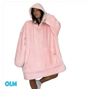Blanket Hoodie for Kids & Adults Oversized Microfiber & Sherpa Wearable - Ultra-Soft, Snuggly, Unisex Fit, Full-Body Coverage, Large Front Pocket, Premium Quality