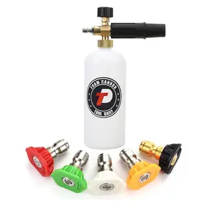 Daily Foam Cannon Car Wash Tool with 1/4 Inch Quick Connector, Car Accessories for Car Cleaning, Summer 3000PSI Foam Sprayer with 5 Pressure Washer Nozzle Tips, Car Wash Accessories, High Pressure Car Washing Tools, Car Wash Equipment