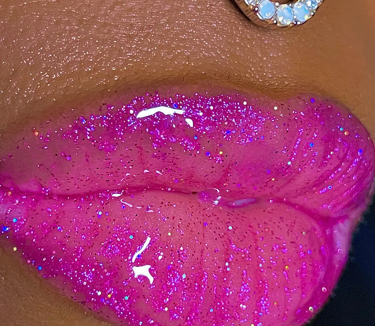Party Gal Holographic Pink Shimmer Lipgloss with Coconut Grape Moisturizer, Nourishing Hydrating Lip Care for Dry Summer Lips, Long-Lasting Juicy Formula