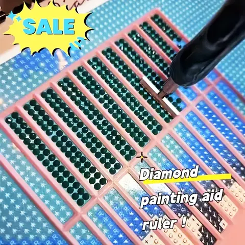 Diamond Art Ruler, Diamond Dot Drill Alignment Tool, DIY Diamonds Painting Tools for Full Drill or Partial Kits, Diamond Art Projects, Diamond Art Accessories
