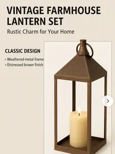 Vintage Farmhouse Lantern Set