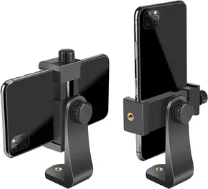Sharing Moment Premium Smartphone Holder/Vertical and Horizontal Tripod Mount Adapter Rotatable Bracket with 1/4 inch Screw/Adjustable Clip for iPhone, Android Cell Phone, Selfie Stick, Camera Stand
