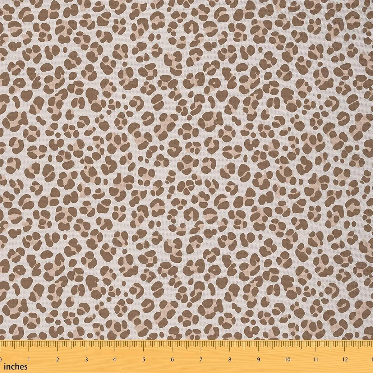 Feelyou Soft Flannel Upholstery Fabric - Brown Leopard Spot Print for Home Interiors, Wild Safari Themed DIY Sewing Projects, Indoor Decor