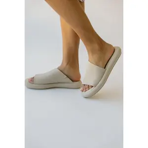 Matisse: Lotus Slide Sandal in Bone