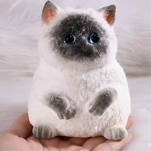 Big Taba Cat, Handmade Large Cat Taba Squishy Toys, Stress Relief, Funny, Cute Soft Cat Squishy Stress Toy Gifts (Large Siamese Cat)