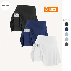 Imily Bela Women's 3-Pack High Waist Yoga Shorts Set for Workout Biker Gym Stretch Spandex Fitness Pants with Lining High Waist Design & Stretch Spandex Fabric