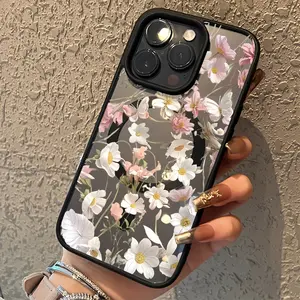 White and Pink Floral Phone Case, Supports Wireless Charging, Anti-drop, Skin-friendly Magnetic Case. Compatible with iPhone 17 Pro Max/17 Air/16/15/14 Plus/13/12/11, Samsung Galaxy A56/A55/A54/A36/A35/A26/A25/A16/A15/A06/S25 Ultra/S24, Accessories, Smart
