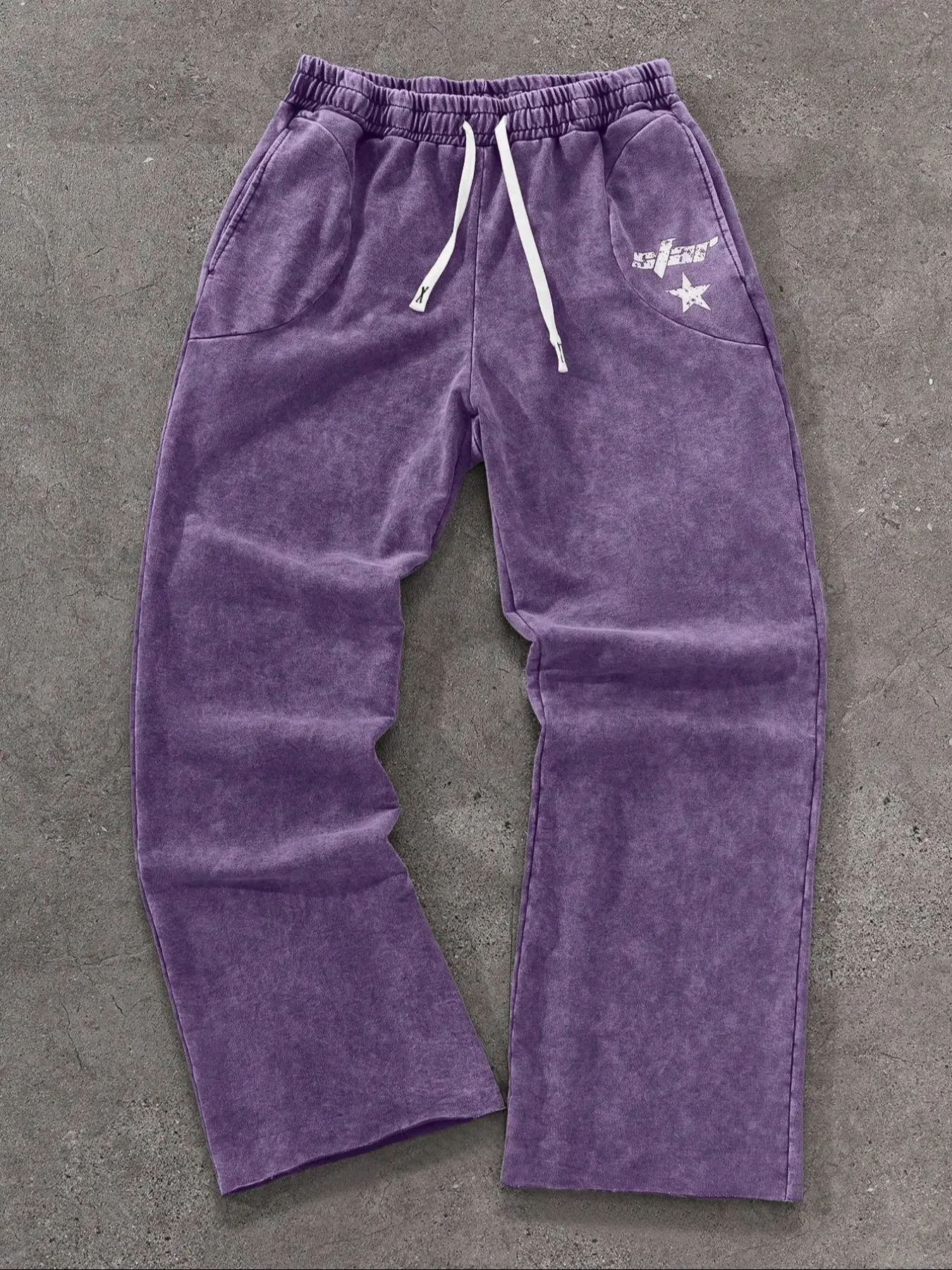 Men's Denim-Effect Print Sweatpants with Pockets, Casual Comfy Loose Fit Activewear Sportswear Jogger Pants for Outdoor Activities, Men's Trousers for All Seasons, Outdoor Jogging Pants