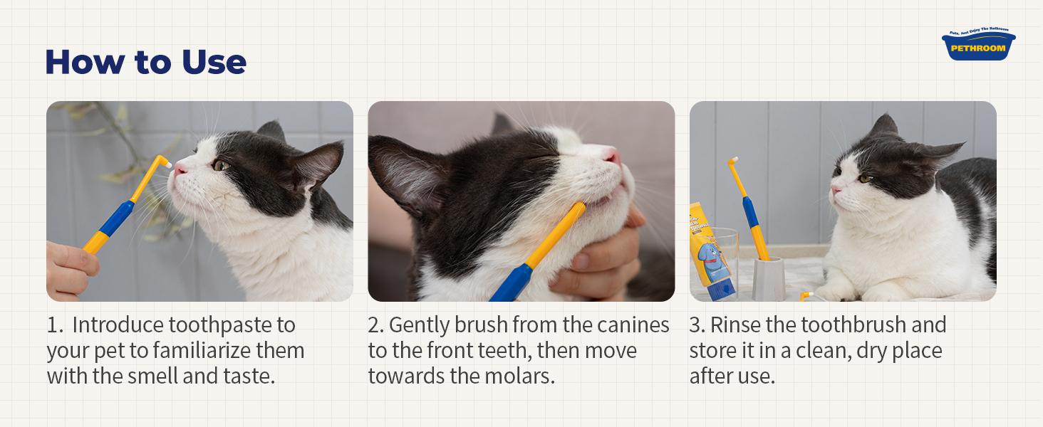 PETHROOM Dental Clean Toothbrush Extra Small for Cats and Dogs PETHROOM Dental Clean Toothbrush Extra Small for Cats and Dogs
