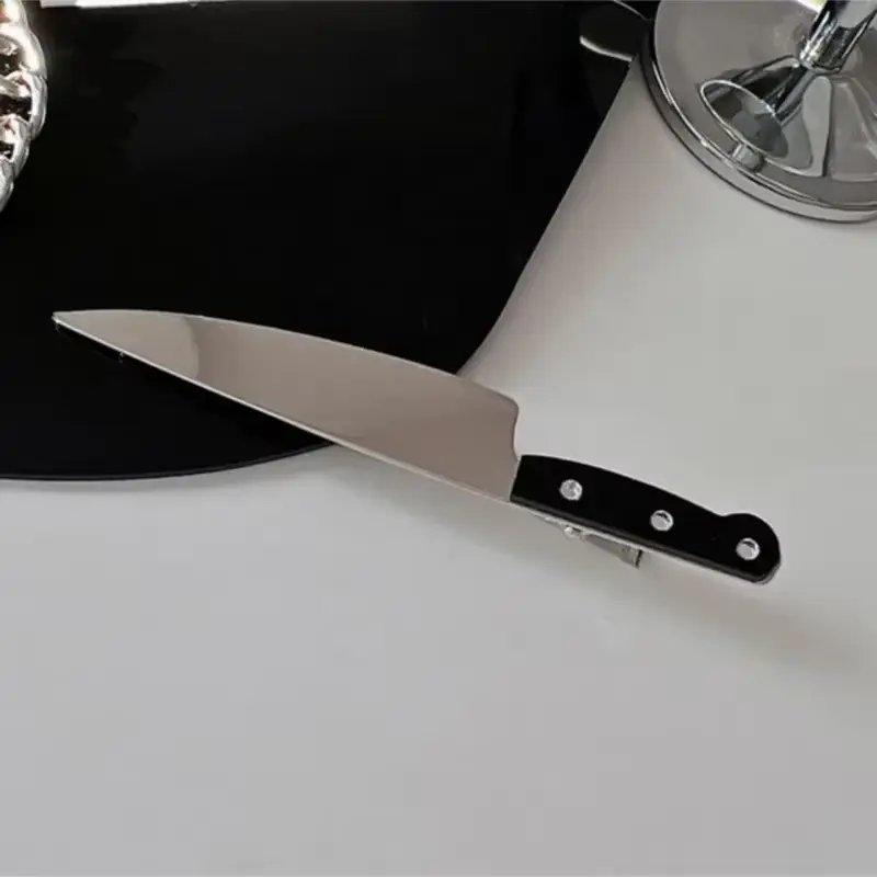 2Pcs New Creative Weird Knife Hair Clips Women Funny Hairpins Girl Hairclip Punk Barrette Hairpins Headwear Hair Y2K Accessories