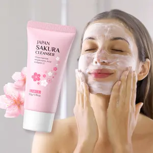 Sakura Hydrating Facial Cleanser Gentle Foaming Wash, Moisture Lock, Soothing & Non-Drying, Daily Use for All Skin Types