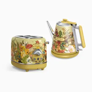 [Upbeat] Jointly-Designed 1 Liter Electric Kettle and 2-Slice Toaster Bundle