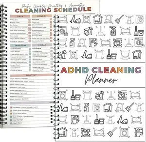 Adhd Cleaning Planner,Household Cleaning Planner, Daily, Weekly And Monthly House Cleaning Schedule And Checklist, Kitchen Bathroom Bedroom Specific Cleaning Schedules
