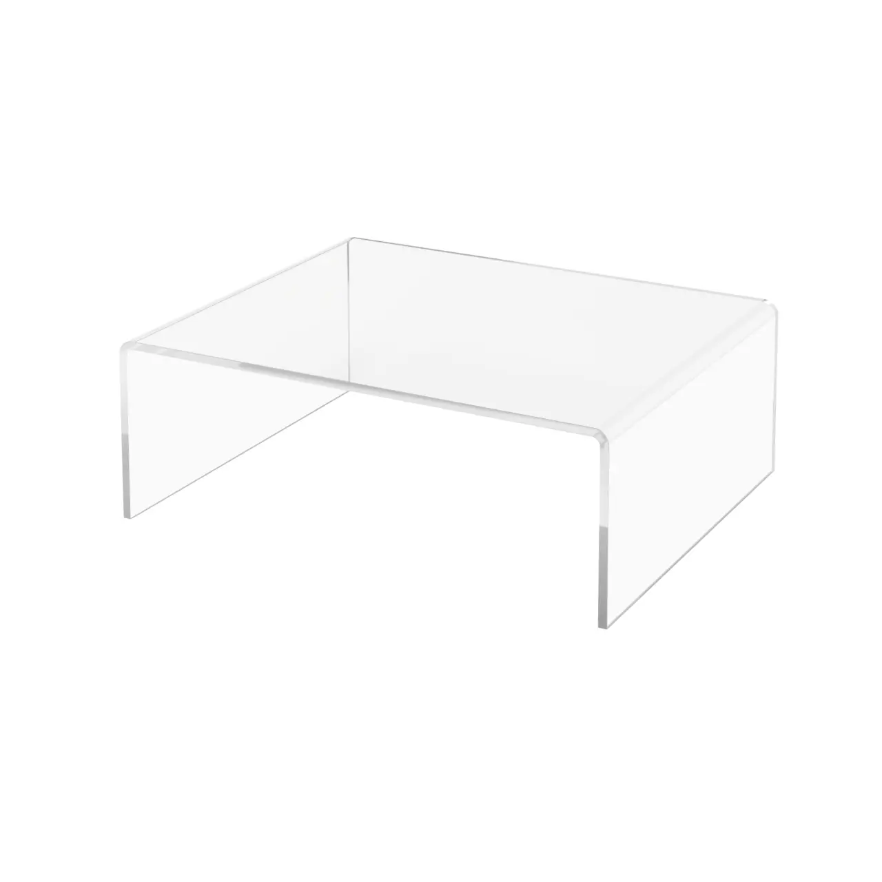 Acrylic Riser Display Stand Platform Clear 10 Inch Wide by 8 Inch Deep Tabletop Showcase Pedestal for Weddings Boutiques Jewelry Stores and Florists by 321 Plastics