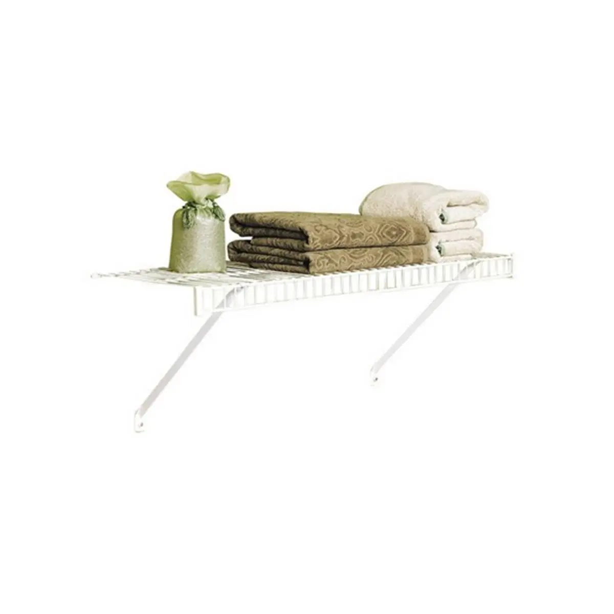 Rubbermaid 3E0000WHT Stainless Steel Decor Linen Shelf Kit, 36x12 in Shelves for Household & Kitchen Textiles (212 MAIN)