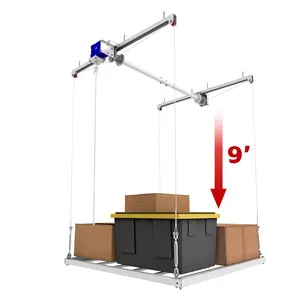 E-Z Lift 4’x4’ Retractable Garage Storage Platform – For 8' to 11' Ceilings, 400 lb Capacity