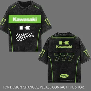 Kawasaki Washed Tshirt Biker Vintage Racing Streetwear, Motorcycle Graphic Hoodie Unisex, Designed for Motor Fans, Sportbike Culture, Speed Lovers & Urban Motorbike Style