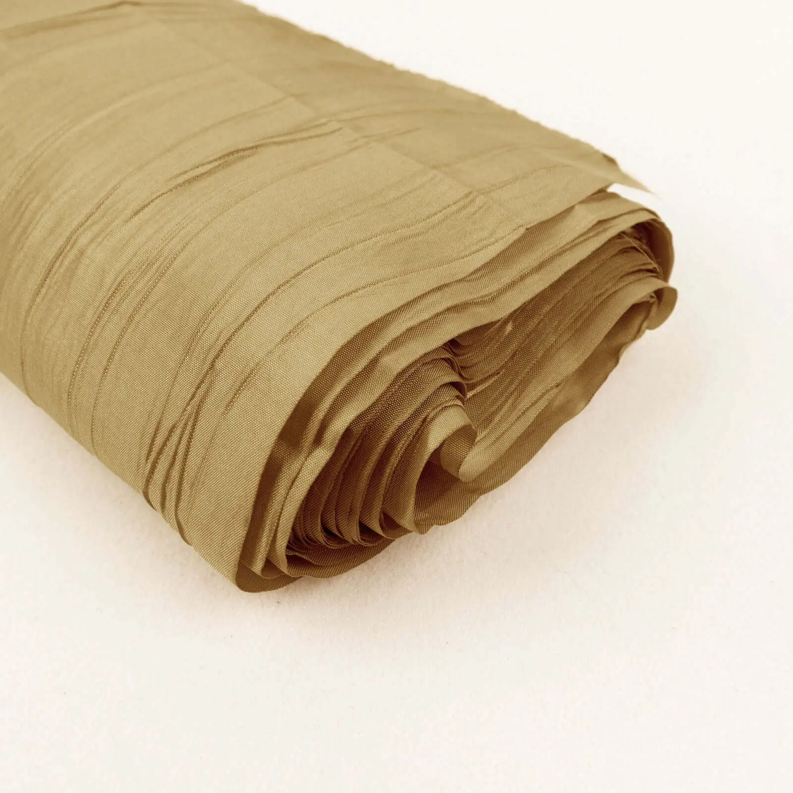 Gold Accordion Crinkle Taffeta Fabric Bolt 54"x10 Yards