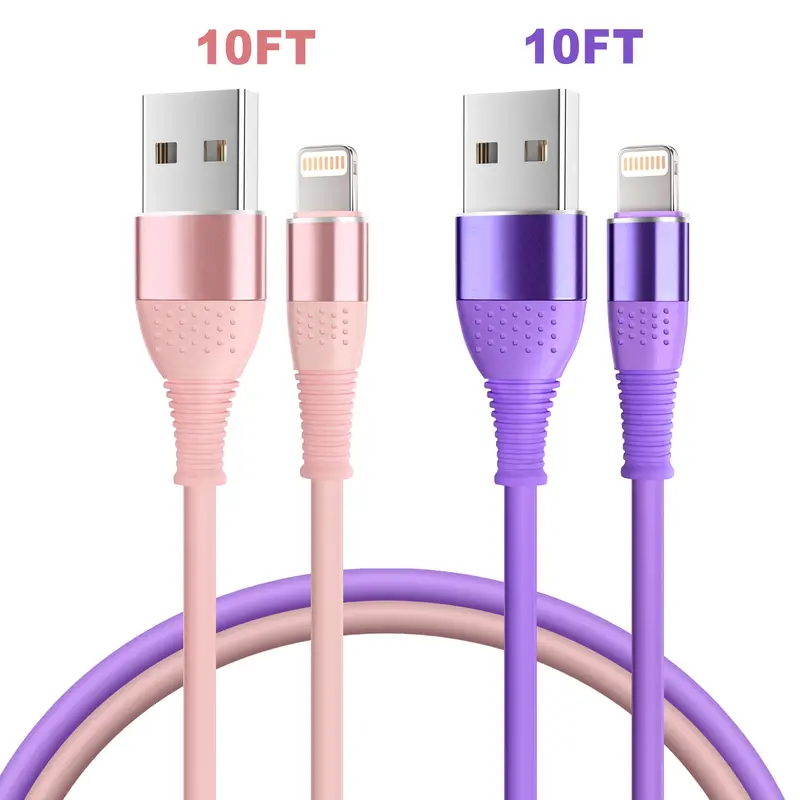 10FT Charging Cable For iPhone USB-A TO Lightning Charging Cable Compatible with iPhone 14/13/12ProMax/12Mini/11 Pro/XS Max/ XR/X/8/7/6Plus Phones