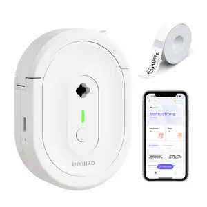 INKBIRD N12 Portable Label Maker Machine, Bluetooth Sticker Printer, Thermal Printing, Various Print Templates, Use with Smartphones and Tablets, Ideal for Home, School, Office