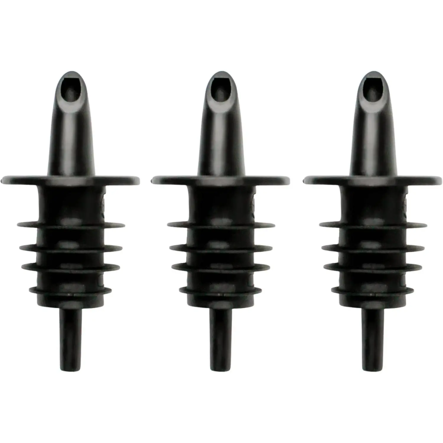 Syrup Dispenser Pump Set - Professional Pour Spouts for Snow Cone & Drink Flavors - Precise Control Bottle Pourers (3-Pack)