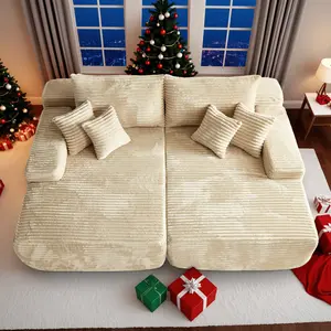 CAODOC Modular Sofa Bed, 81" x 66", No Assembly Required, Boneless Sofa, Cloud Plush Modern Sleeper Loveseat for Indoors