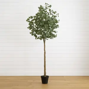 7’ Artificial Eucalyptus Tree