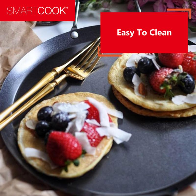 Smart Cook 11” & 13” Non-stick  Round Comal Pan with, Utensils Set and Taco Warmer –Even-Heating Surface with Durable Metal Handle,Lightweight, Comals para Tortillas, Perfect for All Stove-Tops pots and