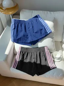 Women's Quick-Dry Breathable Gym Shorts, Athletic Shorts, Summer Sports Shorts, Loose-Fitting Elastic Waist Summer Casual Outerwear, Vintage Style Wide Leg Shorts, Casual Sporty Shorts