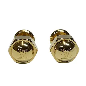 Pre-owned Louis Vuitton Gold-plated Small Leather Goods Cufflinks