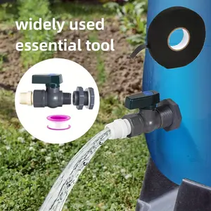 Rain Barrel Faucet Set & 6 Rolls Electrical Tape, Rain Barrel Spigot Kit & Wire Harness Wrapping Tape, for Water Storage & Cable Management