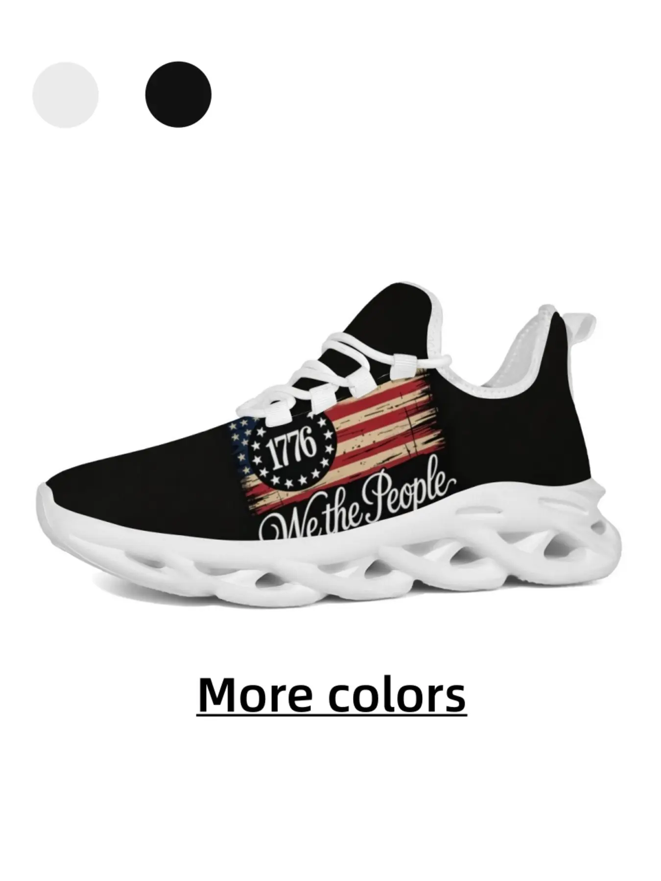 Vintage Classic Independence Day Star Flag Print Sneakers, Sports Shoes, Breathable Anti-Slip, Perfect for Daily Wear and School
