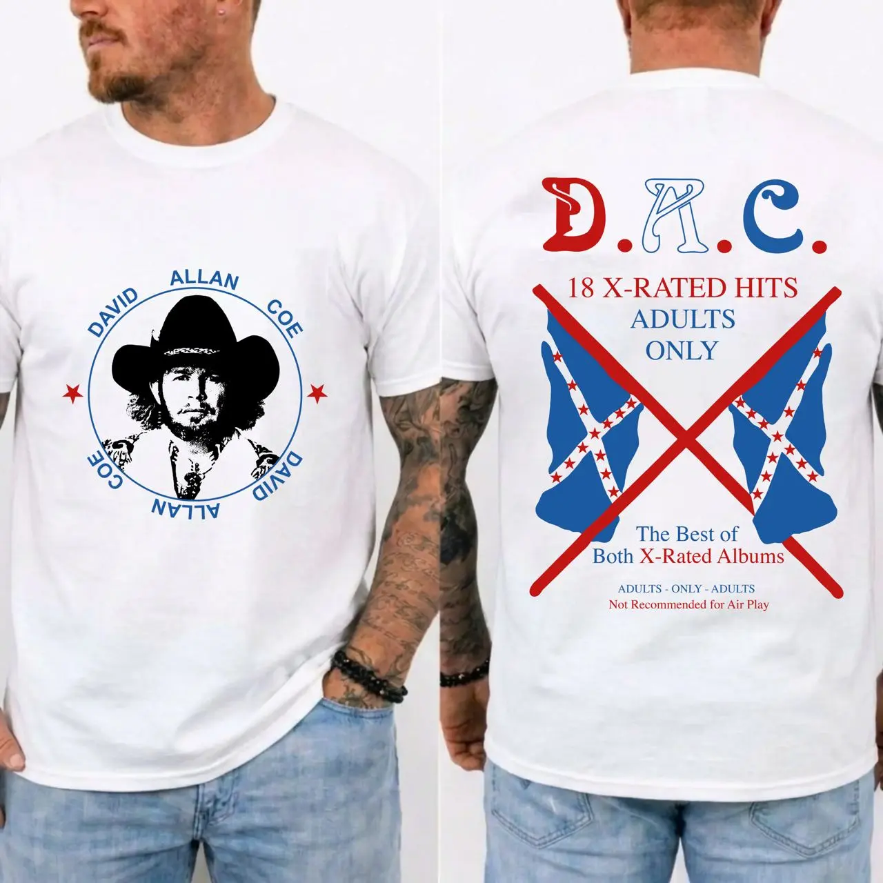 David Allan Coe Shirt, Outlaw Country Music Tee, Longhaired Redneck Vintage Shirt, Unisex Graphic Tee, Country Legend Tee