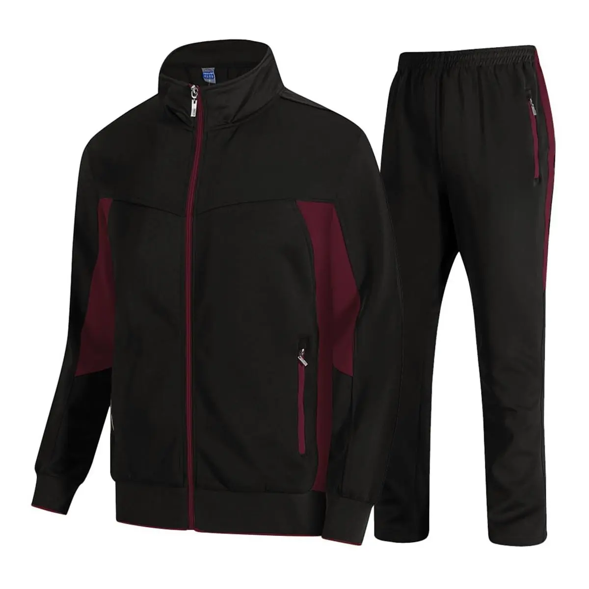 Men's 2 Pieces Tracksuits Sweatsuits - Fall Outfits, Full Zip, Long Sleeve, Warm Up, Breathable|   Casual, Athletic Jogging, Sports Activewear