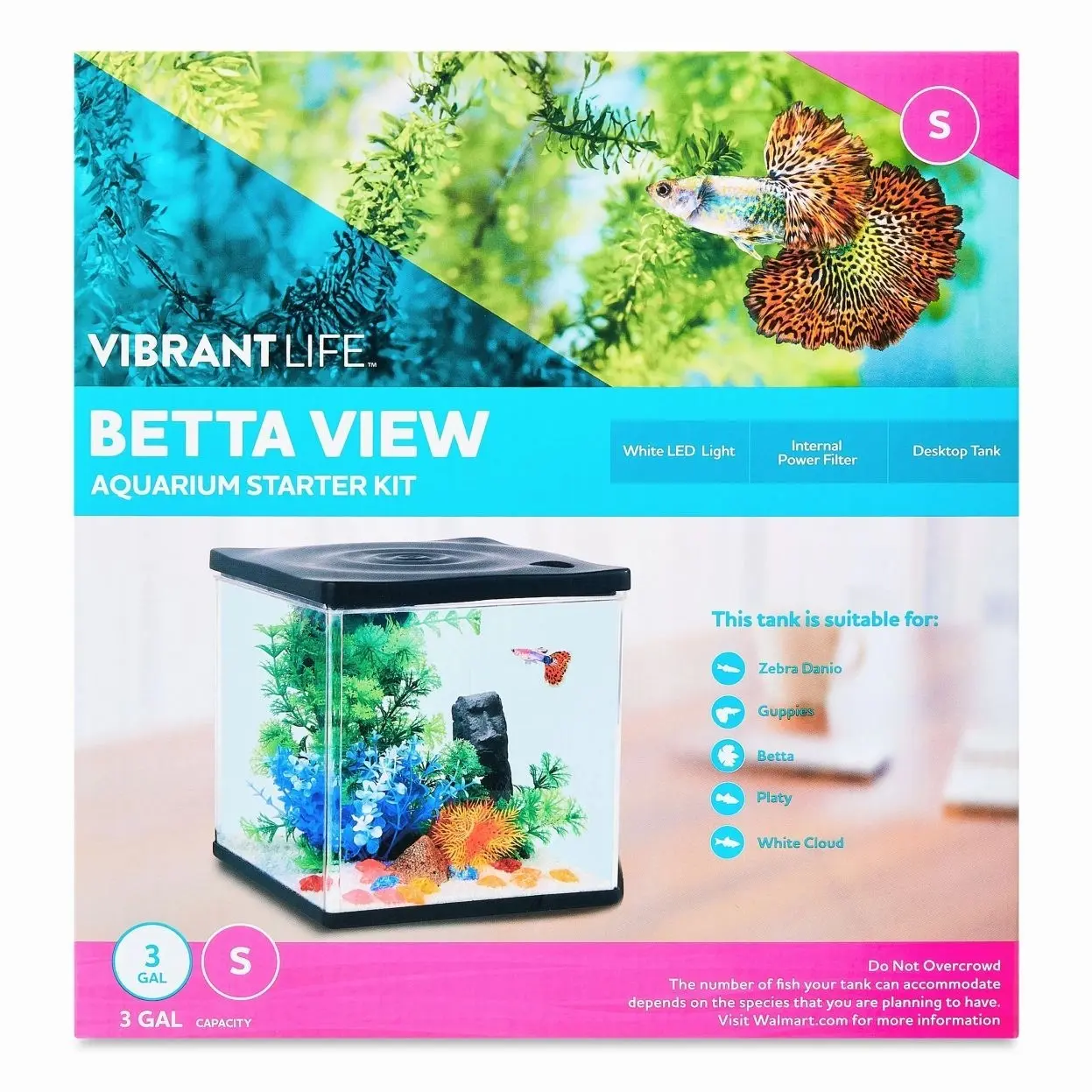 Betta View Aquarium Starter Kit, 3 Gallon