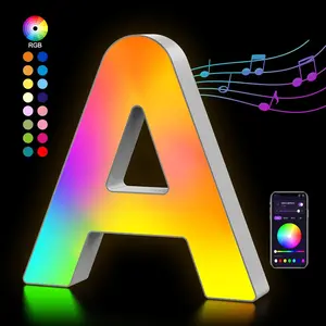 Light Up Letters Led Lights Marquee Letters for Boy Girl Gift Room Decor Wall Lights, Music Sync Color Change, Birthday Gifts for Girl Teen Girls Home Wall Decor