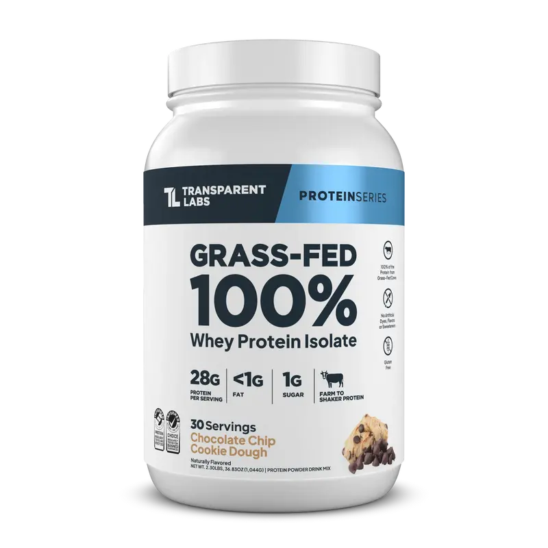 Transparent Labs Premium Grass-Fed Whey Protein Isolate Powder - French Vanilla, Chocolate Flavors, 28g Dietary Protein, Gluten-Free, Low-Calorie Clean Label Simple Supplement for Adult Gym Recovery, Easy to Mix Into Smoothies