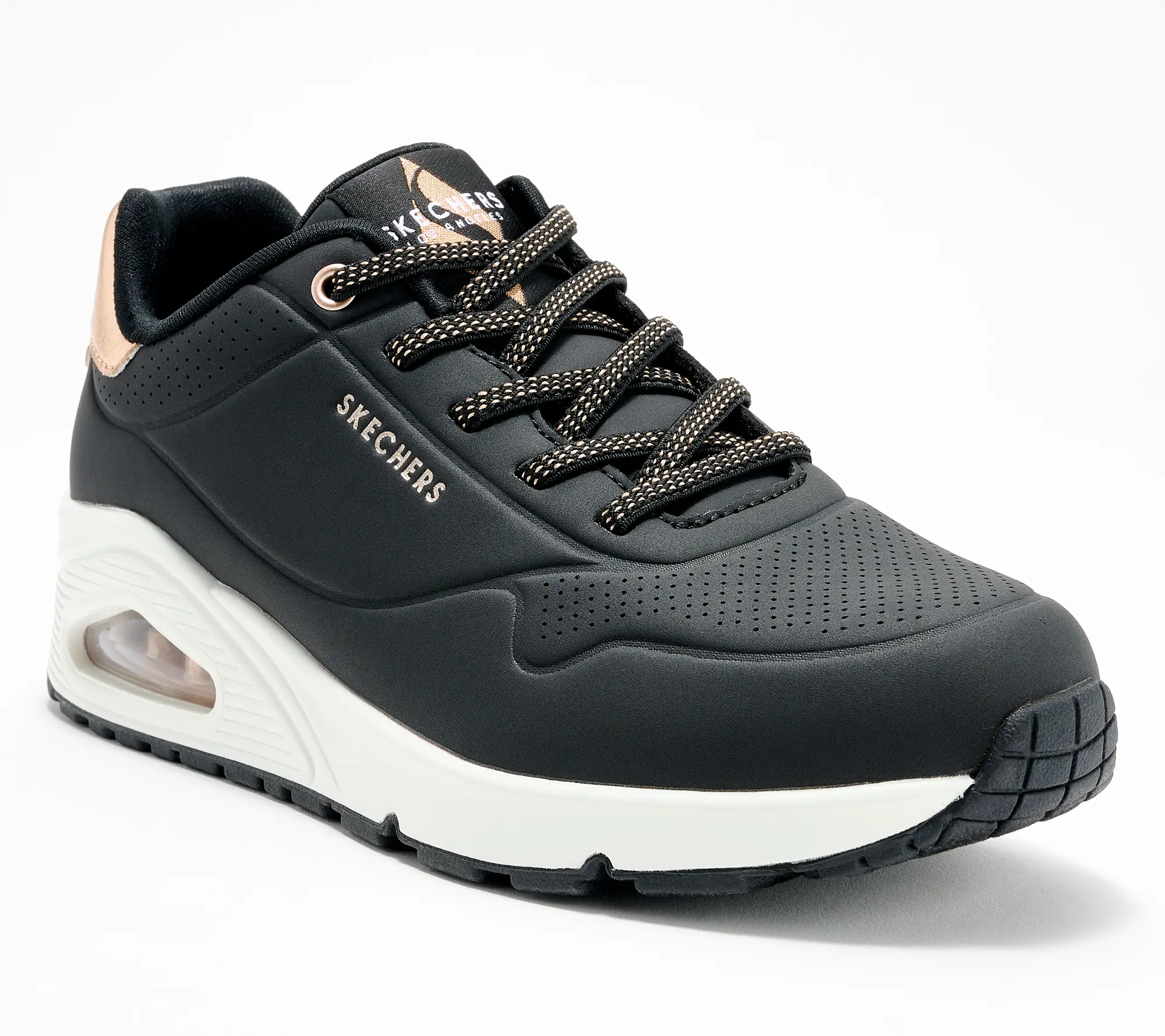 Skechers Street Uno Lace-Up Sneakers - Shimmer Away